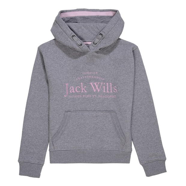 Jack Wills Kids Girls Logo Script Hoodie