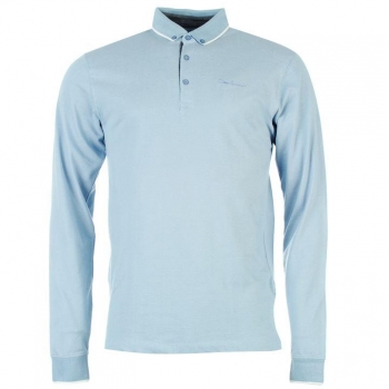 Pierre Cardin Long Sleeve Jacquard Polo Shirt Mens (XL)