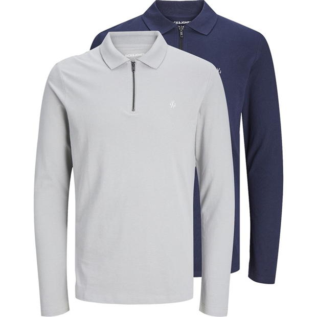 Jack and Jones Long Sleeve Polo Shirt 2 Pack