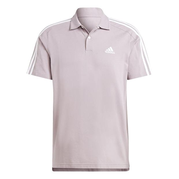 adidas Mens Cotton 3-Stripes Polo Shirt