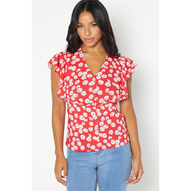 Joe Browns Happy Floral Red Blouse