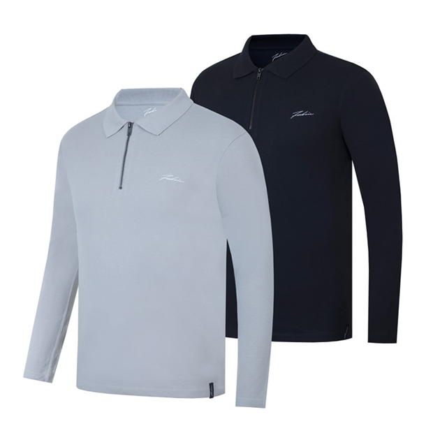 Fabric 2-Pack Long Sleeve Polo