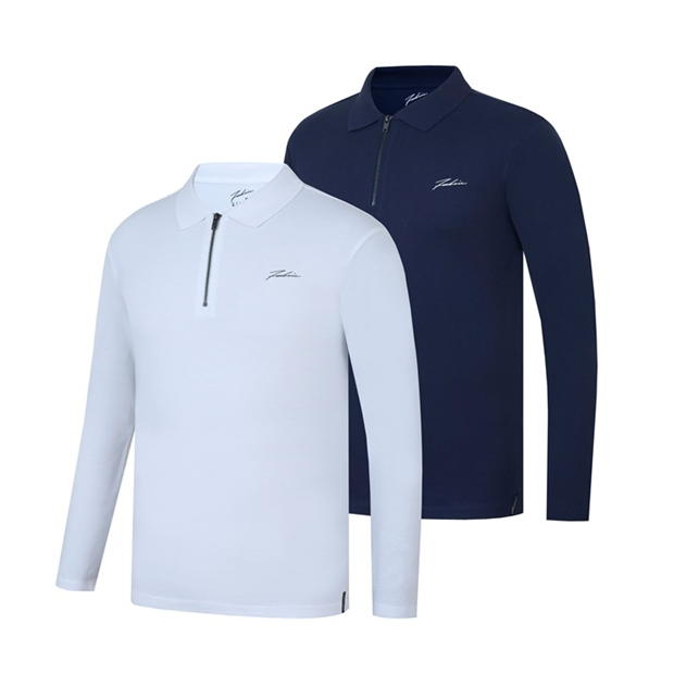 Fabric 2-Pack Long Sleeve Polo