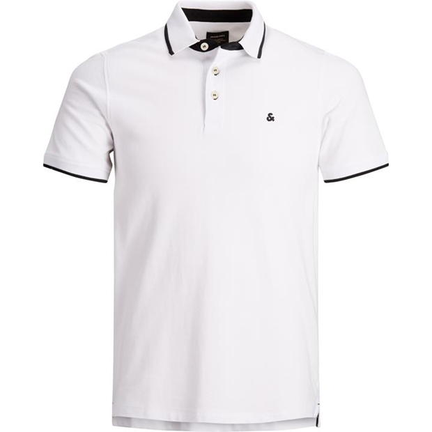 Jack and Jones Paulos Tipped Pique Short Sleeve Polo Shirt