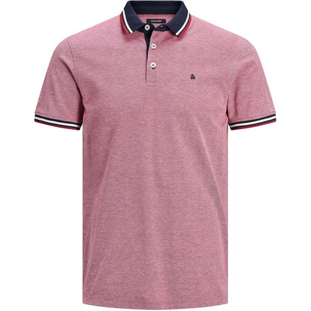 Jack and Jones Paulos Tipped Pique Short Sleeve Polo Shirt