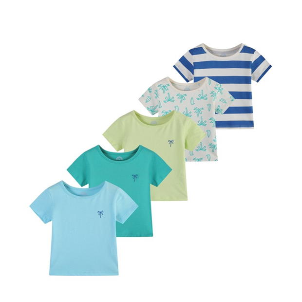 Hello World Baby Boy Essential Pack Of 5 T-shirts