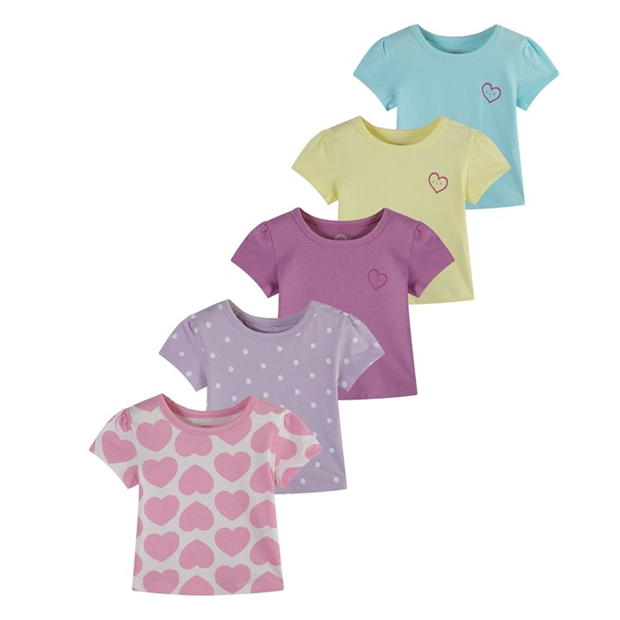 Hello World Baby Girl Essential Pack Of 5 T-shirts