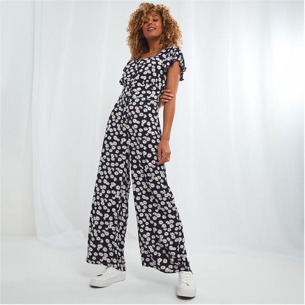 Joe Browns Joe Brown Black and White Floral Jumpsuit