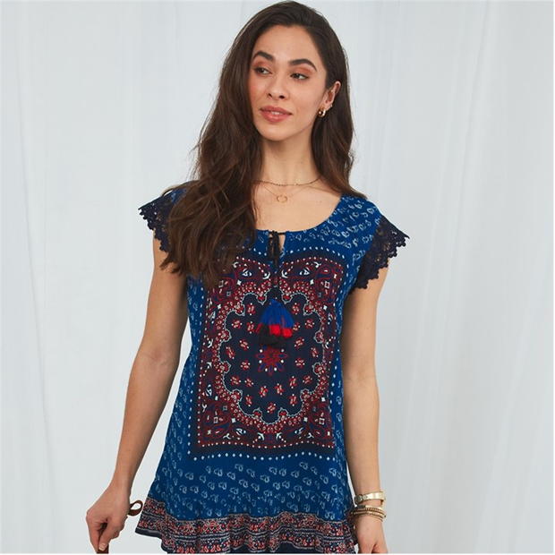 Joe Browns Blue Boho Top