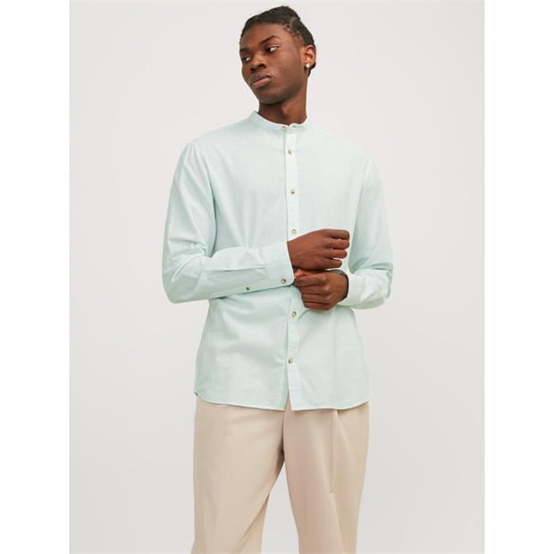 Jack and Jones Long Sleeve Buttoned Linen Shirt