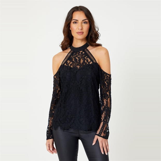Be You Lace Cold Shoulder Top