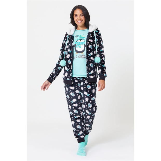 Be You Penguin Fleece Lounge Set with Socks