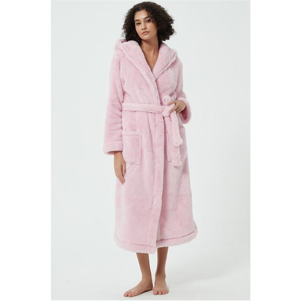 Linea Luxury Hooded Fleece Dressing Gown