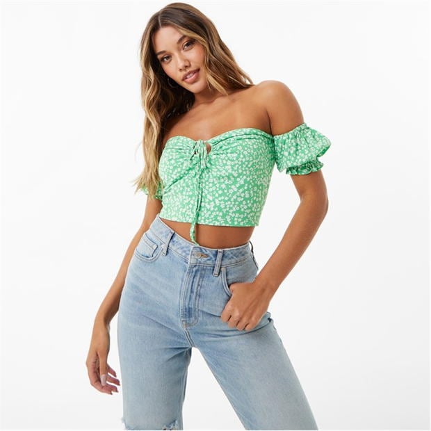 Jack Wills Off Shoulder Crop Top