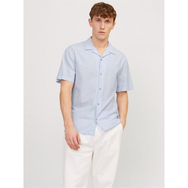 Jack and Jones Resort Linen Blend Short Sleeve Shirt