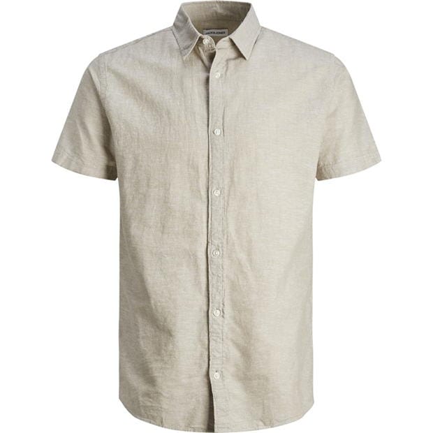 Jack and Jones Linen Blend Short Sleeve Shirt