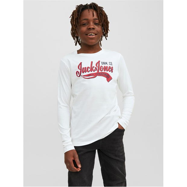 Jack and Jones Long Sleeve Logo T-Shirt Junior Boys