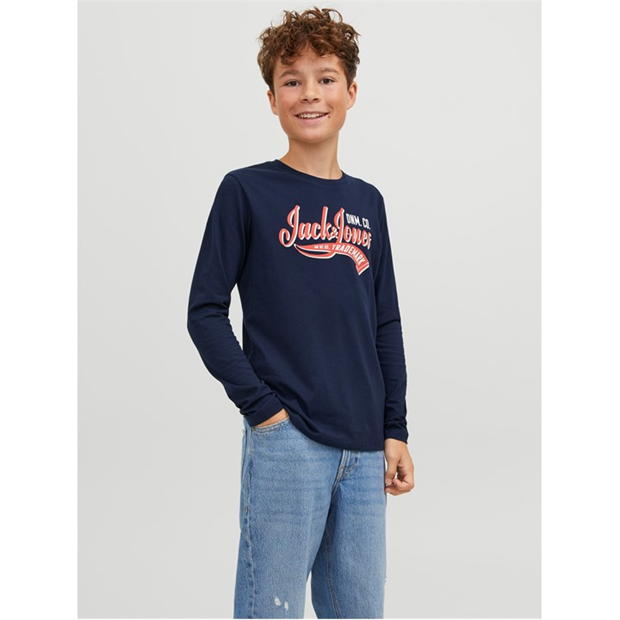 Jack and Jones Long Sleeve Logo T-Shirt Junior Boys