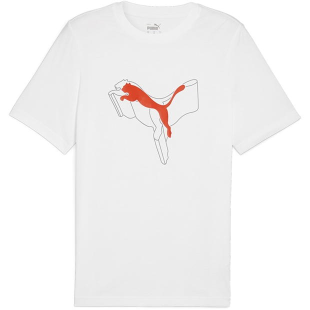 Puma Ess+ Logo Lab Cat Tee T-Shirt Mens