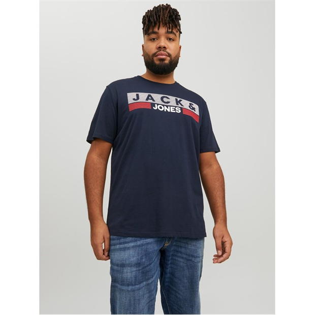 Jack and Jones Short Sleeve Logo T-Shirt Mens Plus Size