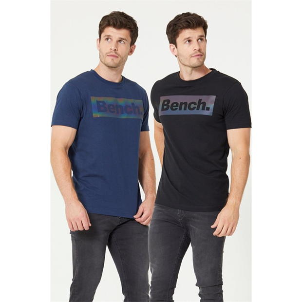 Bench Mens Two Pack Printed T-shirt