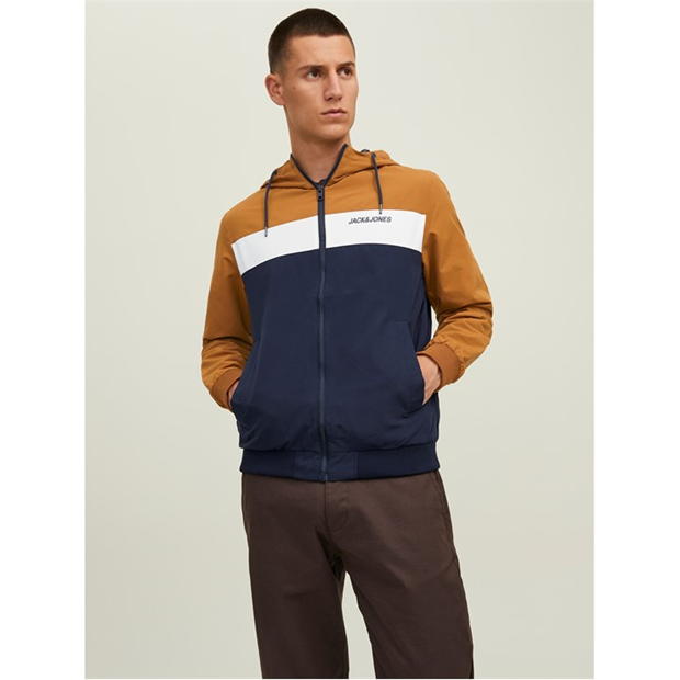 Jack and Jones Rush Hooded Bomber Jacket Mens