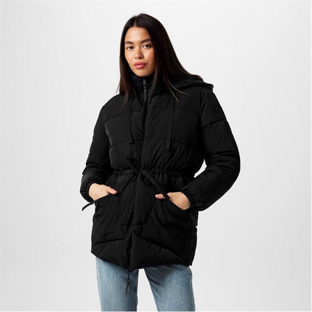 Jack Wills Belted Tie Puffer Jacket Womens