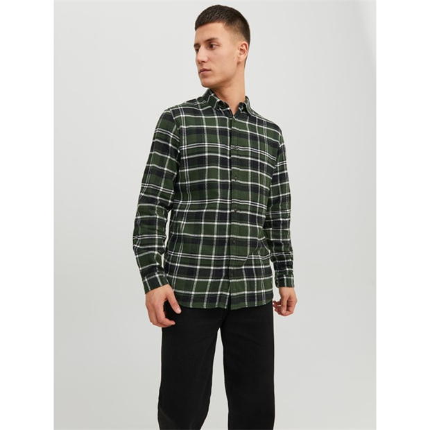 Jack and Jones Long Sleeve Checkered Flannel Shirt