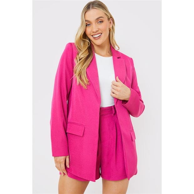In The Style In The Style Pink Longline Blazer