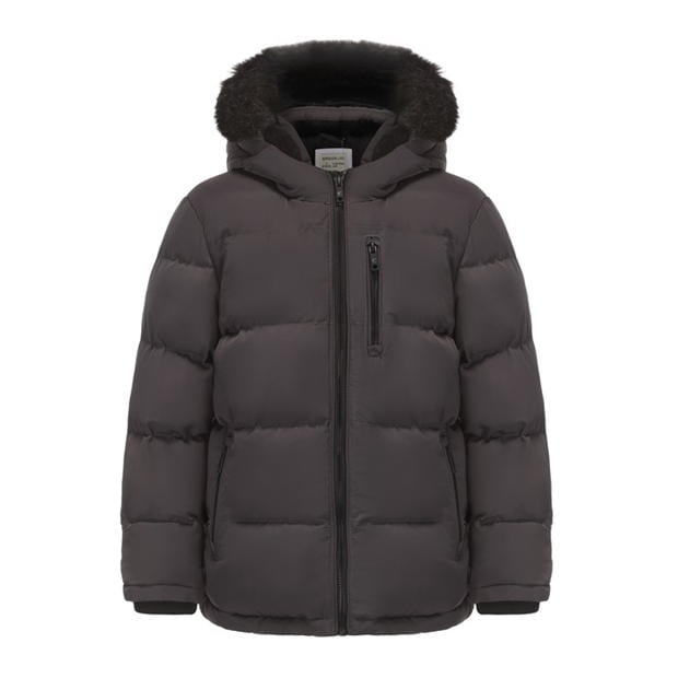 SoulCal Boys 2 Zip Bubble Jacket Junior