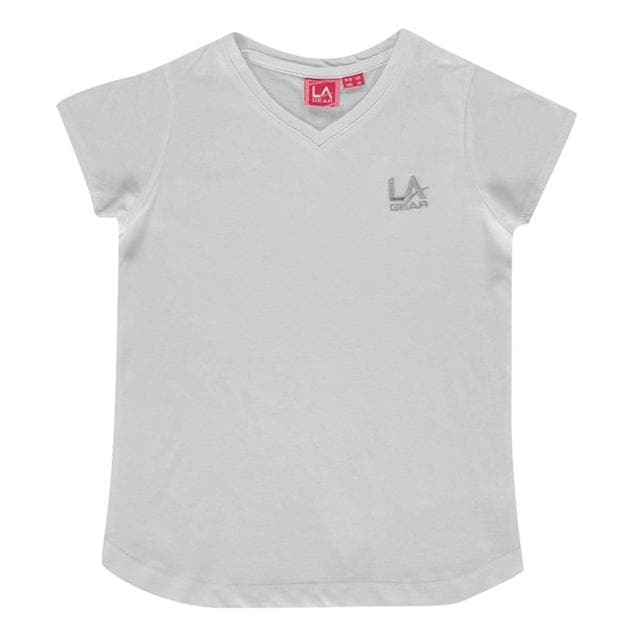 LA Gear V Neck T Shirt Junior Girls