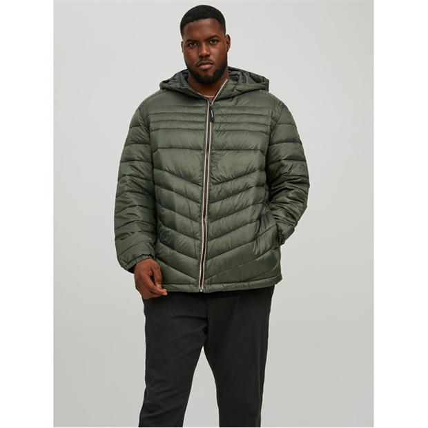 Jack and Jones Hero Hooded Puffer Jacket Mens Plus Size