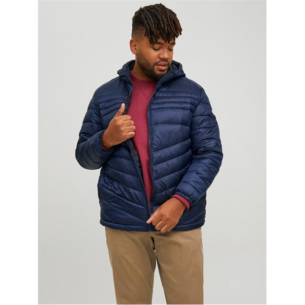 Jack and Jones Hero Hooded Puffer Jacket Mens Plus Size