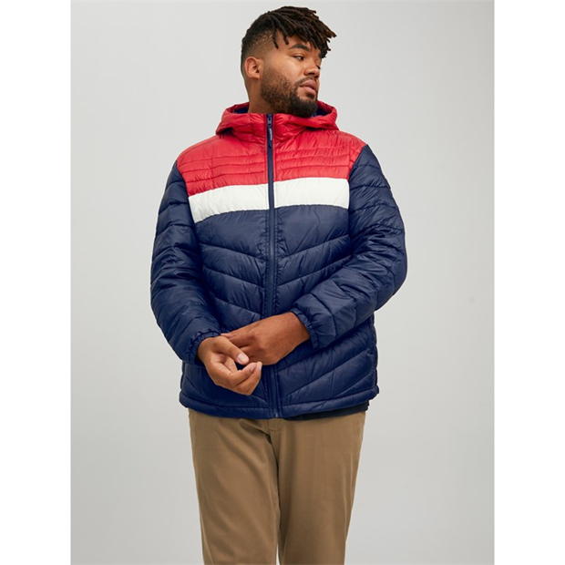 Jack and Jones Hero Hooded Puffer Jacket Mens Plus Size