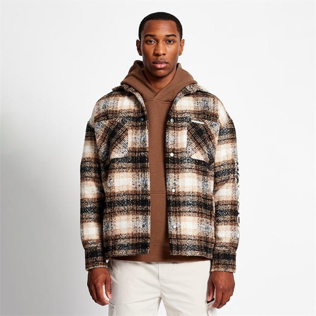 Madison Barclay Chrysl Boxy Check Shacket