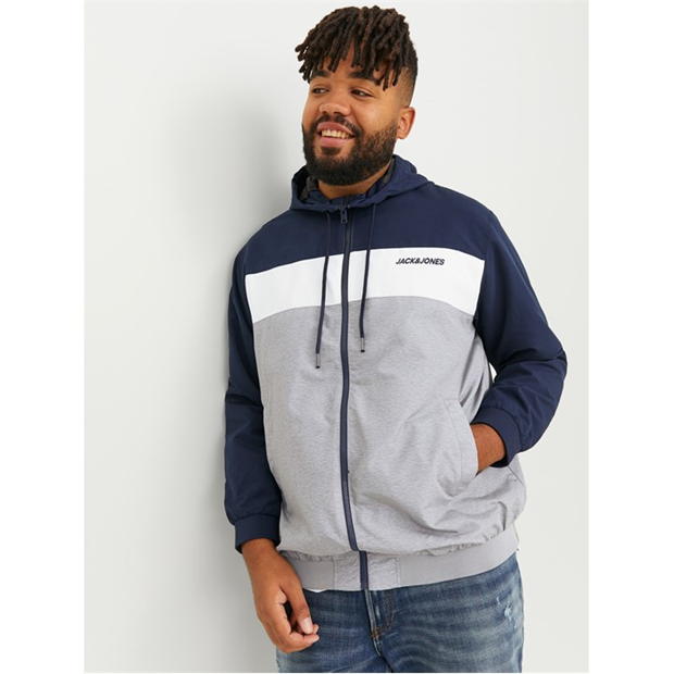 Jack and Jones Hooded Bomber Mens Plus Size