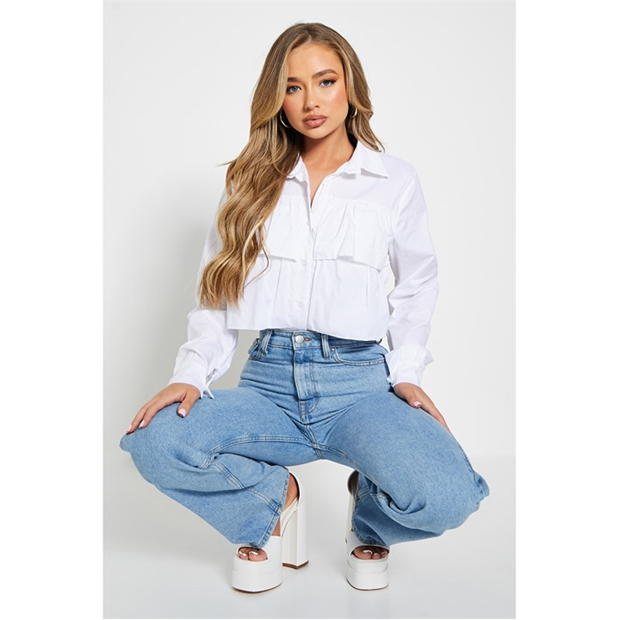 I Saw It First Cotton Poplin Frill Front Shirt