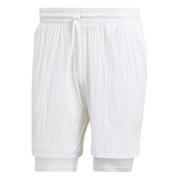 adidas Pro Two-in-One Seersucker Tennis Shorts Mens