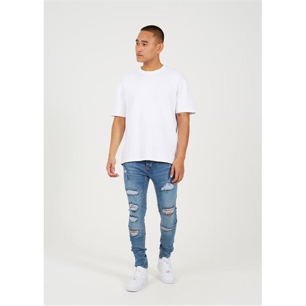 Brave Soul Denim Skinny Jean with Rip Detail