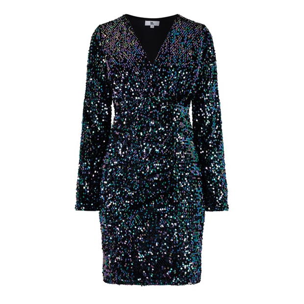 Be You Sequin Wrap Dress