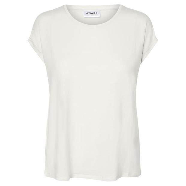 Vero Moda VM Ava Plain Shirt Sleeve T-Shirt Womens