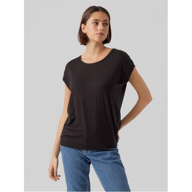 Vero Moda VM Ava Plain Shirt Sleeve T-Shirt Womens