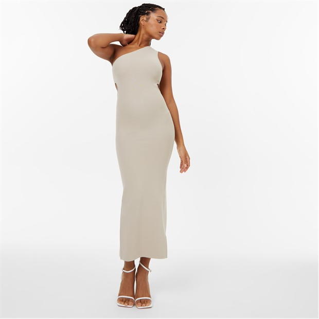 Jack Wills Knitted Asymmetric Cut Out Midi Dress