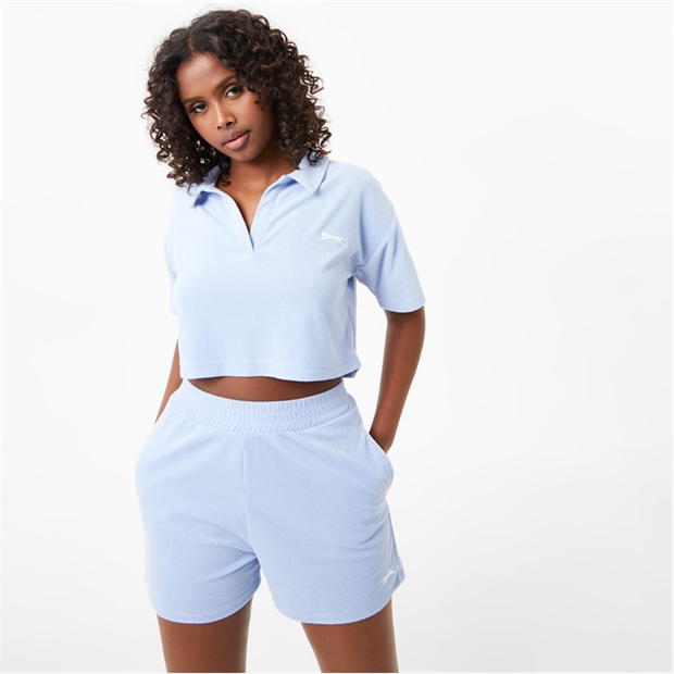 Slazenger ft. Wolfie Cindy Towelling Cropped Polo Womens