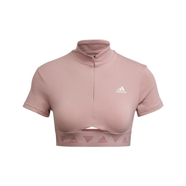 adidas Crop Zip Tee Ld99