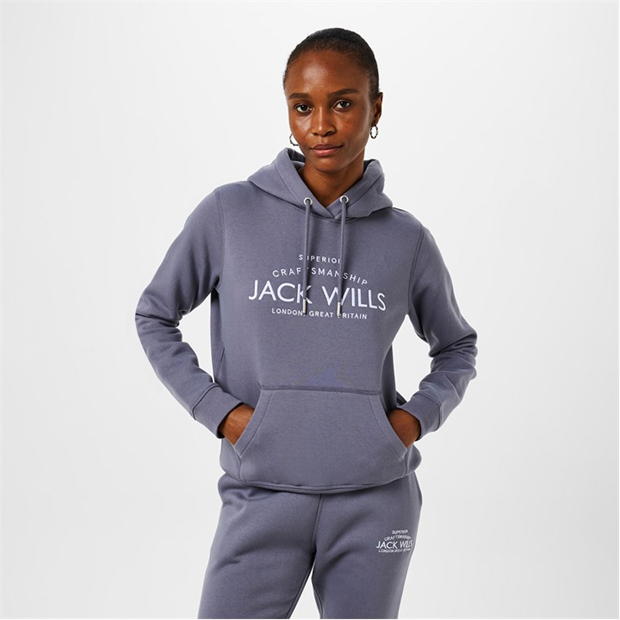 Jack Wills Hunston Graphic Logo Hoodie