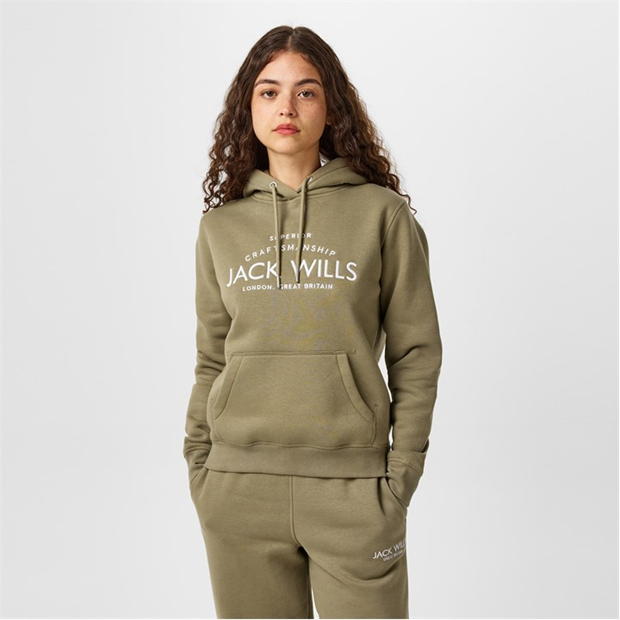 Jack Wills Hunston Graphic Logo Hoodie