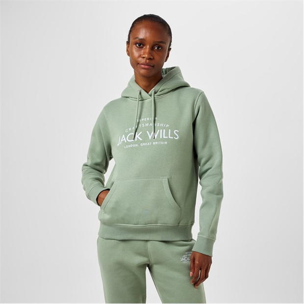 Jack Wills Hunston Graphic Logo Hoodie