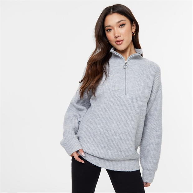 Jack Wills High Neck Zip Knitted Jumper