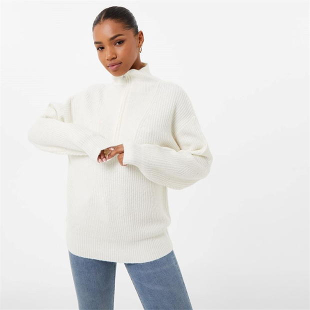 Jack Wills High Neck Zip Knitted Jumper